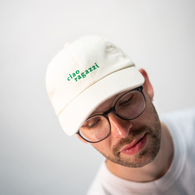 ciao ragazzi Premium Dad Cap Beige Green – Bio-Baumwolle, EU-Made — Ansicht 2