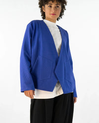 Easy YVES Cardigan Strahlend Blau 100% Baumwolle — Ansicht 4