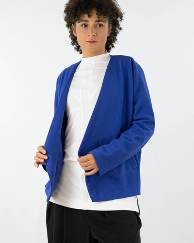 Easy YVES Cardigan Strahlend Blau 100% Baumwolle