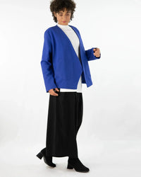 Easy YVES Cardigan Strahlend Blau 100% Baumwolle — Ansicht 2