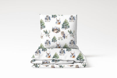 Chalet Bedding Set – Mercerized | Premium Sateen 300 TC | Printed on both sides