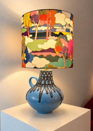 Tischlampe aus West German Pottery Fohr Vase - Fat Lava Dekor