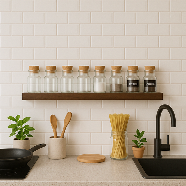 Wooden spice rack SPICO – 8 or 4 jars