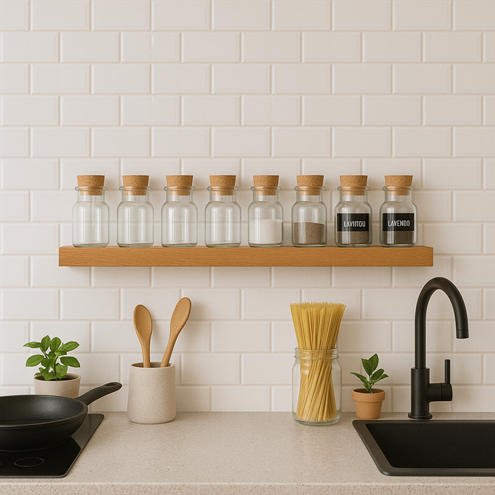 Wooden spice rack SPICO – 8 or 4 jars — Woodkopf