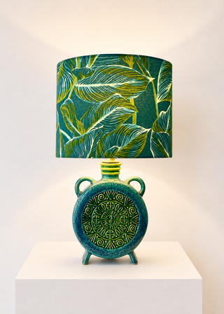 Kleine Tischlampe aus Bay Keramik Vase  -Design Bodo Mans - West German Pottery
