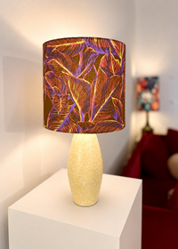 Scheurich Tischlampe aus den 50er Jahren. Upcycling, neuer Schirm, kabellos — Ansicht 1