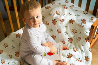 Leslis "Lebkuchenmännchen" Kinderbettwäsche – 100% Baumwolle | OEKO‑TEX 100 | Winterzauber