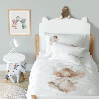 Kinderbettwäsche „Christkind“ – OEKO‑Tex Baumwolle | Musselin/Satin | Hand