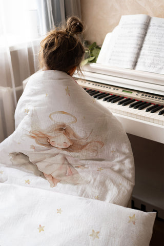 Kinderbettwäsche „Christkind“ – OEKO‑Tex Baumwolle | Musselin/Satin | Hand