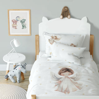 Kinderbettwäsche „Christkind“ – OEKO‑Tex Baumwolle | Musselin/Satin | Hand