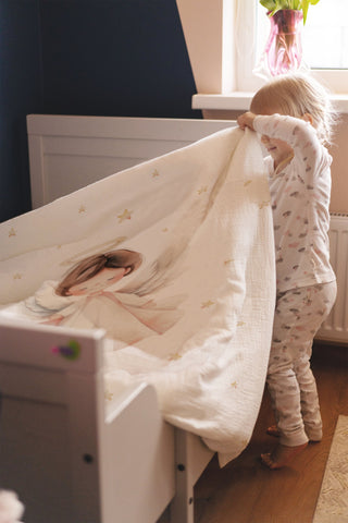 Kinderbettwäsche „Christkind“ – OEKO‑Tex Baumwolle | Musselin/Satin | Hand