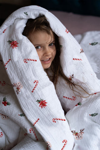 Zuckerstangen und Rehe – Premium Kinderbettwäsche | 100 % Baumwolle | OEKO‑TEX zertifiziert