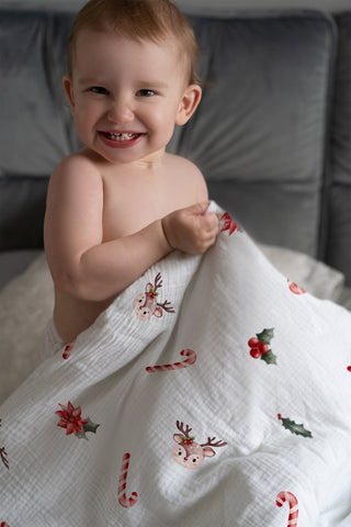 Zuckerstangen und Rehe – Premium Kinderbettwäsche | 100 % Baumwolle | OEKO‑TEX zertifiziert