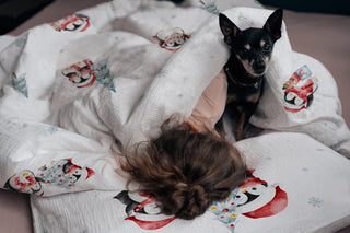 Kinderbettwäsche „Winter Pinguine“ – OEKO‑Tex Baumwolle | Musselin/Satin | Handgefertigt