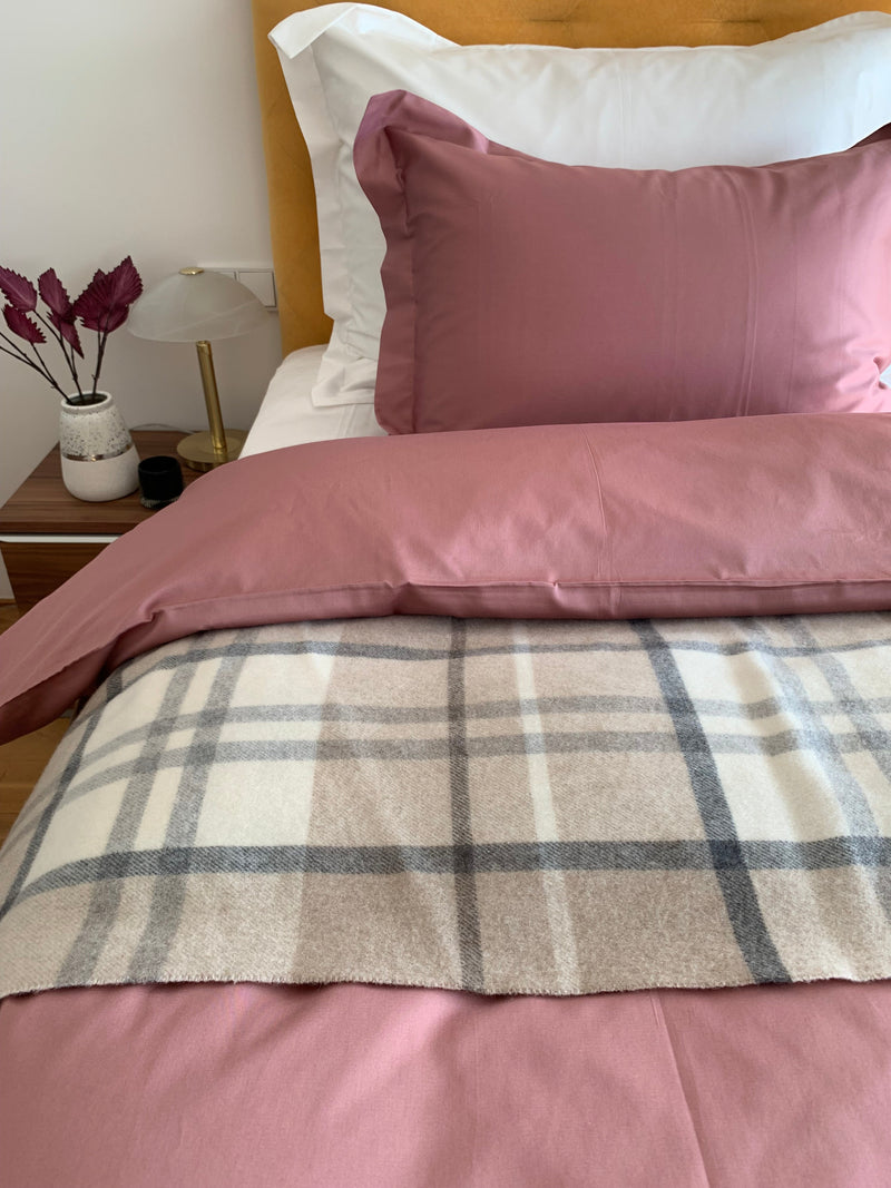 Bed Linen Set Clay Plain 100% Cotton Sateen 300 TC Easy Iron — von der Thannen Luxury Bedding