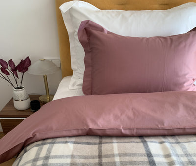 Kissenbezüge Set Uni Farbe – 100% Baumwolle Satin 300 TC bügelleicht