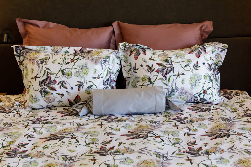 Bettwäsche Set Clay Peony – 100% mercerisierte Baumwolle, Satin 300 TC, bügelleicht — Ansicht 2