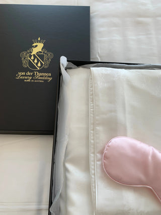 Damast go-green Bettwäsche Set Coconut White – 50% Baumwolle | 50% Lyocell | Bügelleicht