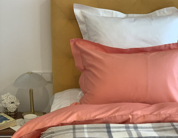Bedding Set Coral Solid – 100% mercerized cotton, sateen 300 TC, easy iron