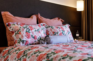 Bettwäsche Set Coral Peony – 100% mercerisierte Baumwolle | Satin 300 TC | Bügelleicht