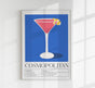 Cosmopolitan Drink Art Poster – Modern Mixology Wandbild