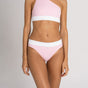 Cotton Beach Bikini Bottoms High Waist Pink – recycled ECONYL®