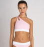Cotton Beach Bikini Top Pink – Recycled ECONYL®, asymmetrical