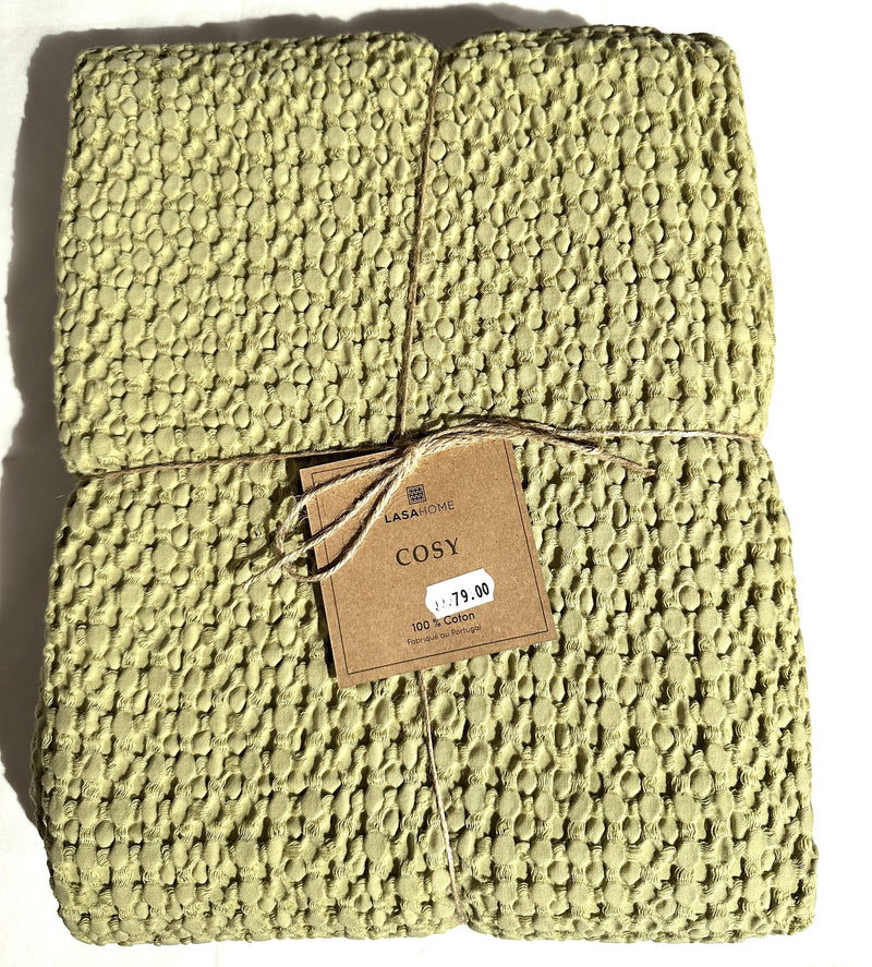 Waffeldecke Cozy – 100 % Baumwolle, weiche Waffelstruktur, Made in Portugal — Ansicht 8