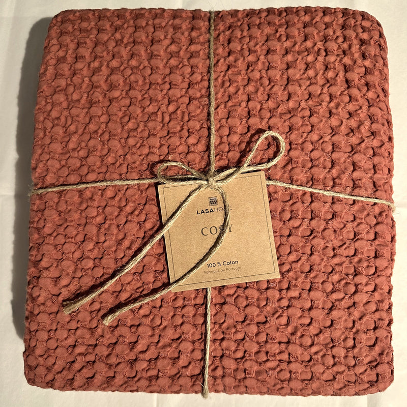 Waffeldecke Cozy – 100 % Baumwolle, weiche Waffelstruktur, Made in Portugal — Ansicht 9