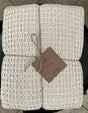 Waffeldecke Cozy – 100 % Baumwolle, weiche Waffelstruktur, Made in Portugal