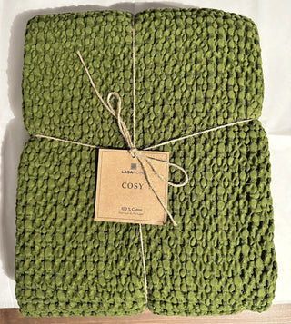 Waffeldecke Cozy – 100 % Baumwolle | weiche Waffelstruktur | Made in Portugal