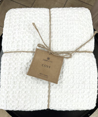 Waffeldecke Cozy – 100 % Baumwolle, weiche Waffelstruktur, Made in Portugal — Ansicht 4