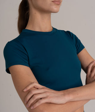 Cropped T-shirt – Blickdichtes Fitness-Highlight aus ECONYL®