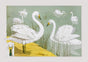 Swans in the Lake Poster – Maurice Pillard Vintage French Art