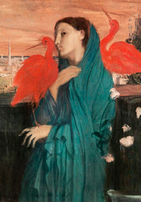 Young Woman with Ibis Kunstdruck von Edgar Degas – Poster Archivpapier — Ansicht 3