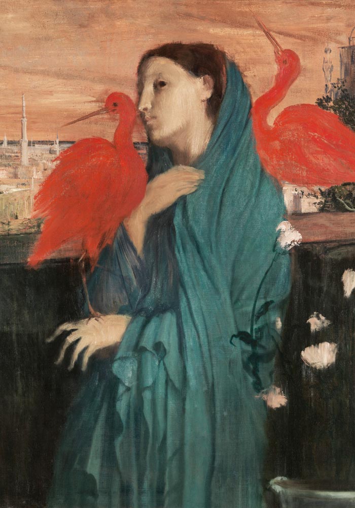 Young Woman with Ibis Kunstdruck von Edgar Degas – Poster Archivpapier — Ansicht 3