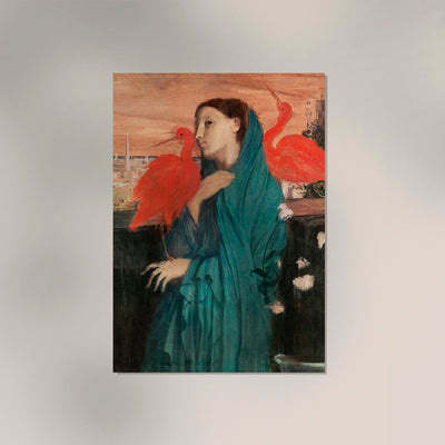 Young Woman with Ibis Kunstdruck von Edgar Degas – Poster Archivpapier