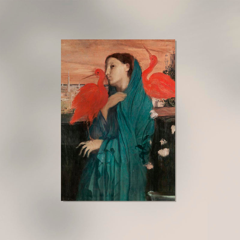 Young Woman with Ibis Kunstdruck von Edgar Degas – Poster Archivpapier — Ansicht 2