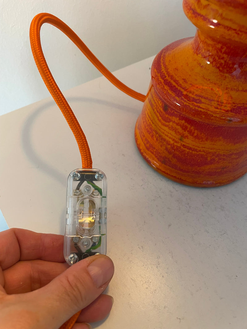 70er Jahre Keramiklampe mit Pop Art String-Schirm — Ansicht 10