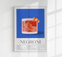 Negroni Drink Art Poster Fine Art Canvas – Classic Cocktail