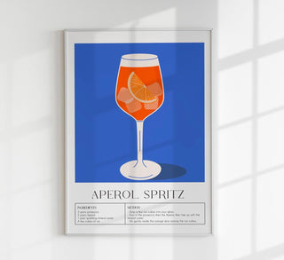 Aperol Spritz Drink Art Poster – Fine Art Print | Cocktail Art | UV‑resistent