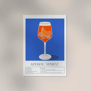 Aperol Spritz Drink Art Poster – Fine Art Print | Cocktail Art | UV‑resistent
