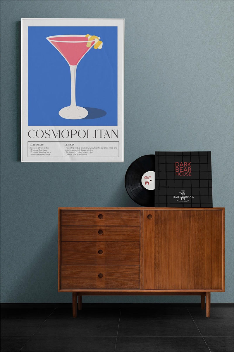 Cosmopolitan Drink Art Poster – Modern Mixology Wandbild — Ansicht 2