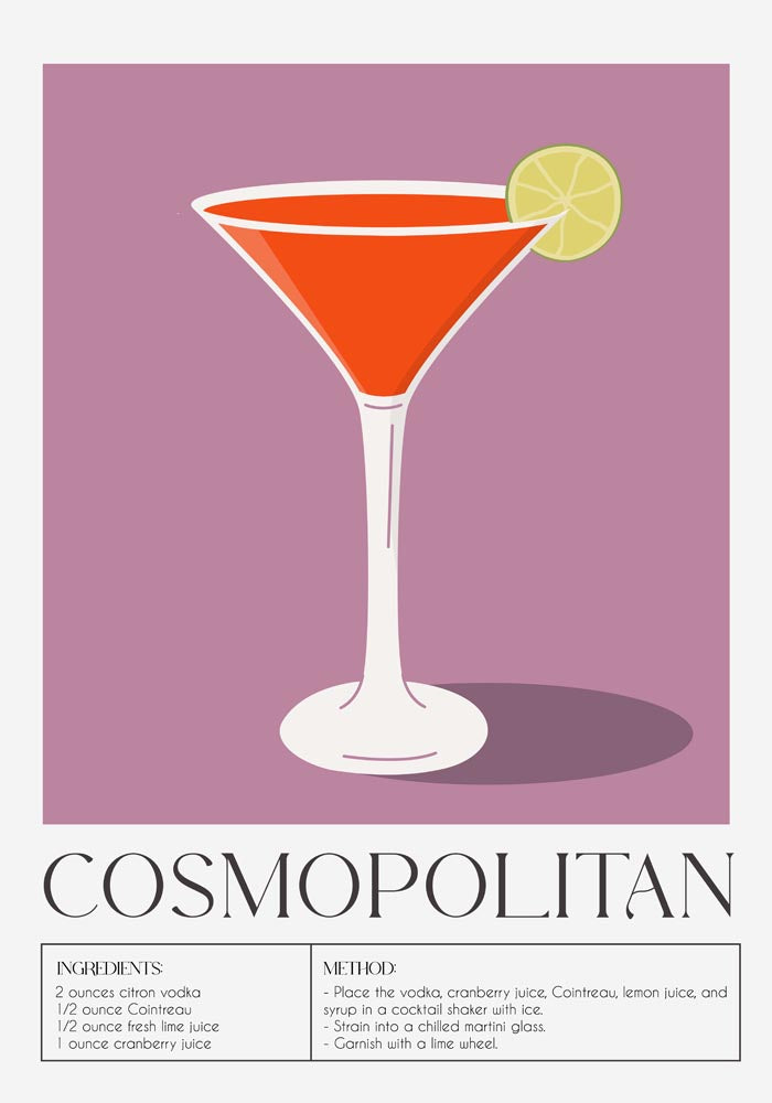 Cosmopolitan No. 2 – Fine Art Print | Cocktail Art | Modern Bar Look — Ansicht 4