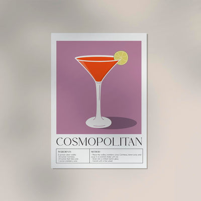 Cosmopolitan No. 2 – Fine Art Print | Cocktail Art | Modern Bar Look