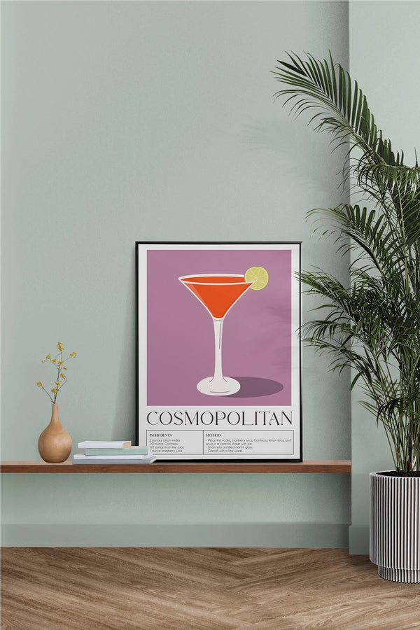 Cosmopolitan No. 2 – Fine Art Print | Cocktail Art | Modern Bar Look