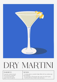 Dry Martini Drink Art Poster – Fine Art Print Cocktail Illustration — Ansicht 4