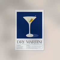 Dry Martini Art Poster – Fine Art Paper oder Canvas, mehrere Größen — Ansicht 3