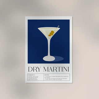 Dry Martini Art Poster – Fine Art Paper | Canvas | Ohne Rahmen