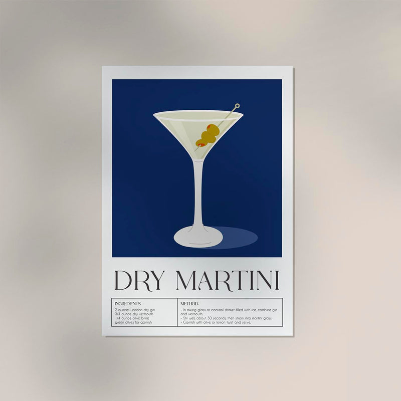 Dry Martini Art Poster – Fine Art Paper oder Canvas, mehrere Größen — Ansicht 3
